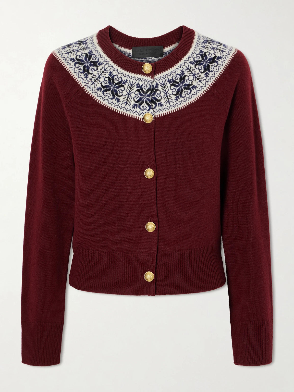 Nili Lotan Josefa Fair Isle Cashmere Cardigan