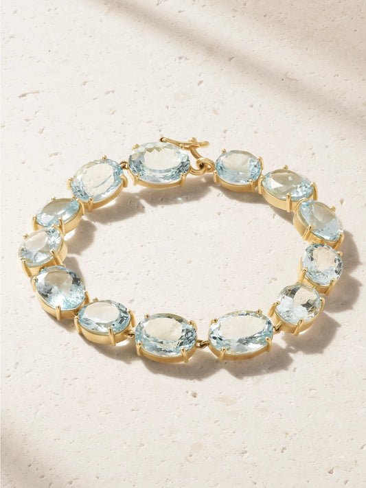 Gemmy Gem 18-karat Gold Aquamarine Bracelet