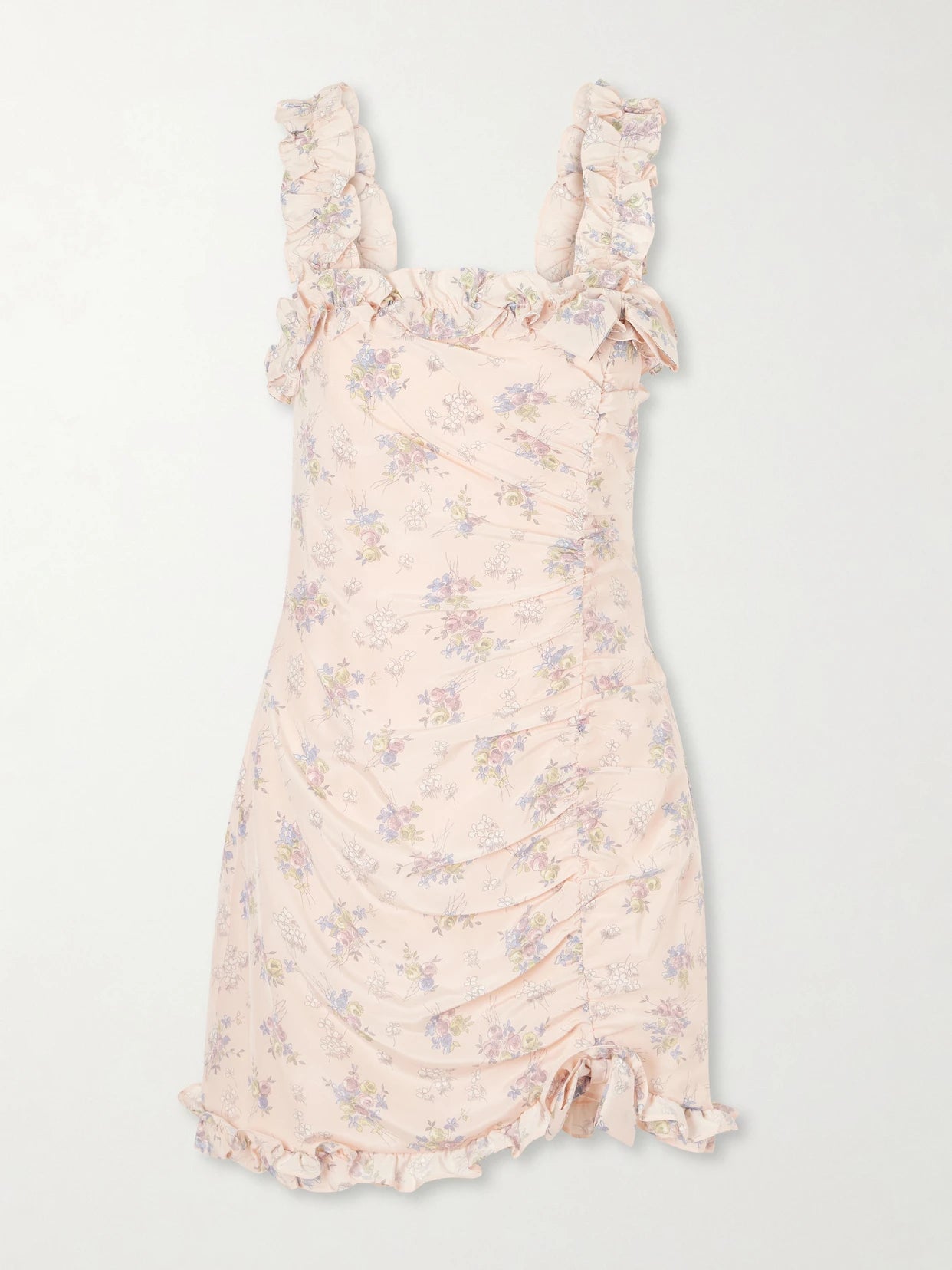Floral-print Silk Mini Dress