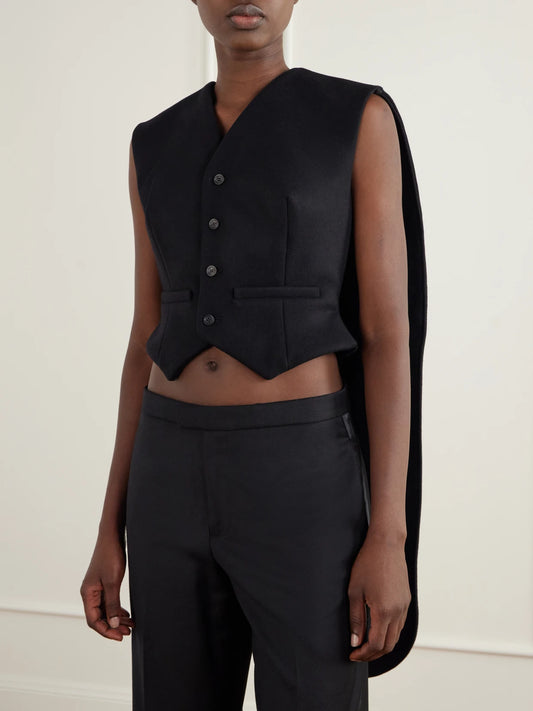Jean Paul Gaultier Cowboy Hat-detailed Wool-felt Vest