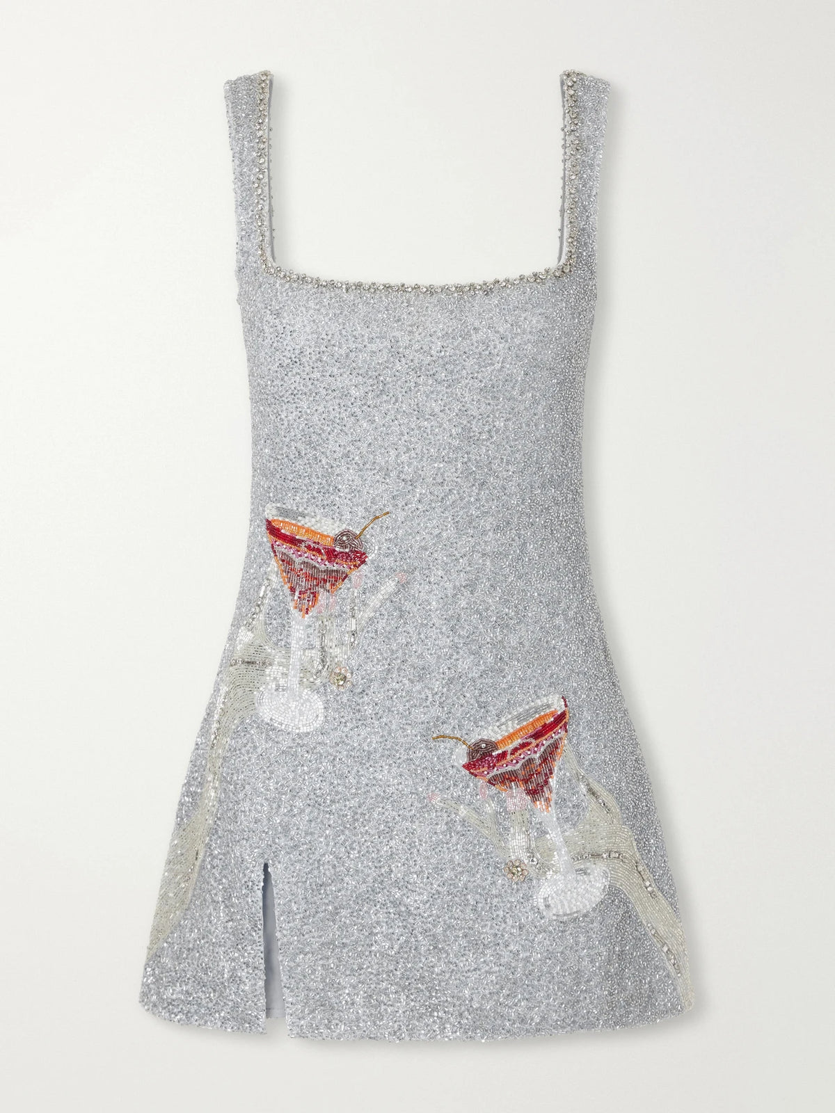 Clio Peppiatt Manhatten Sequin-embellished Stretch-mesh Mini Dress