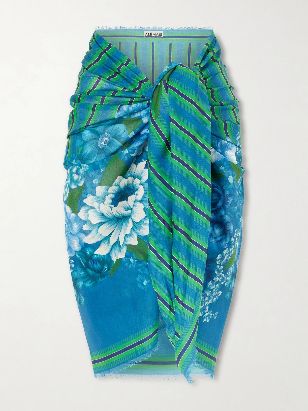 Margo Printed Organic Cotton-voile Pareo