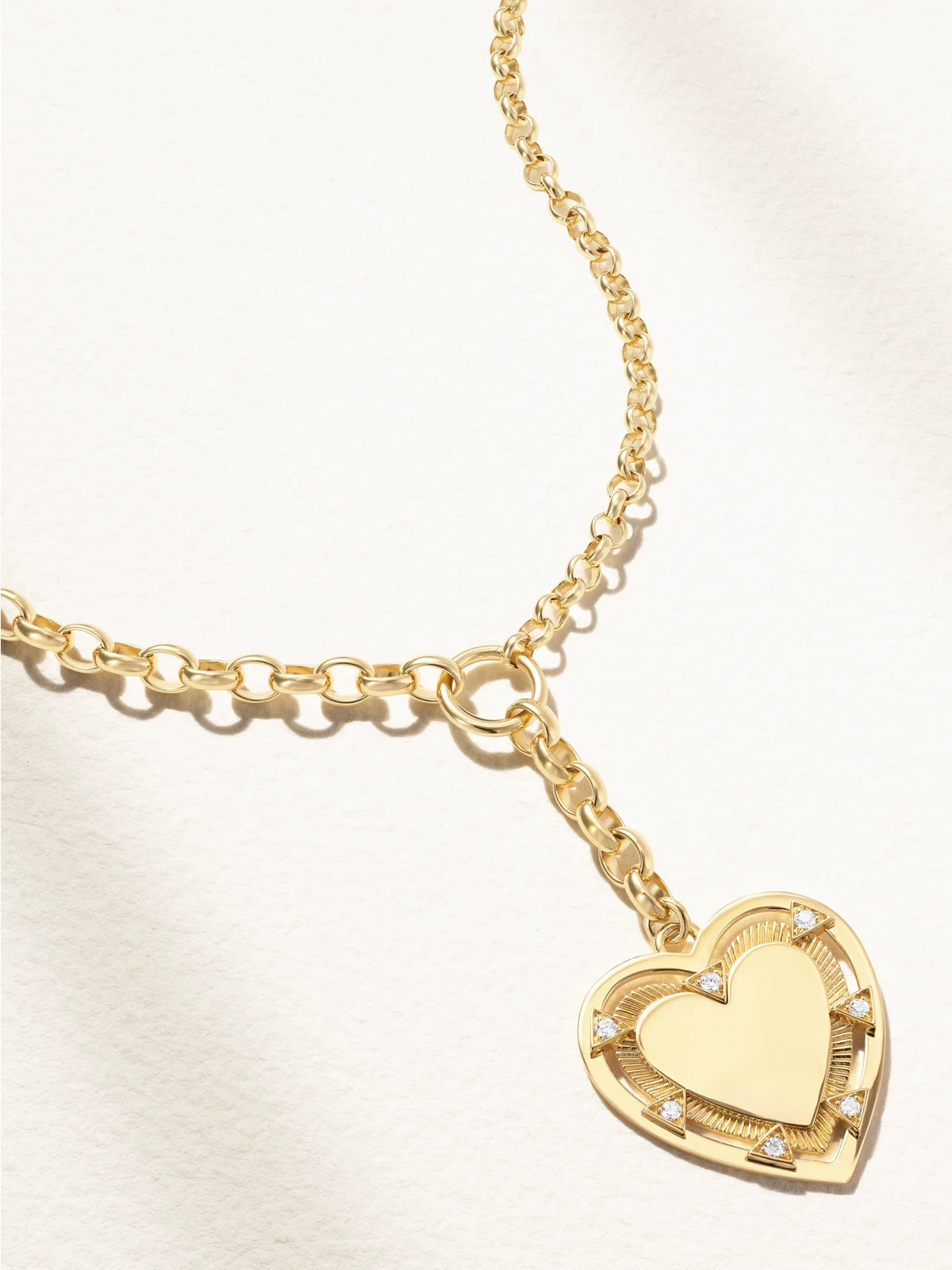Heart Token Love 18-karat Gold Diamond Necklace