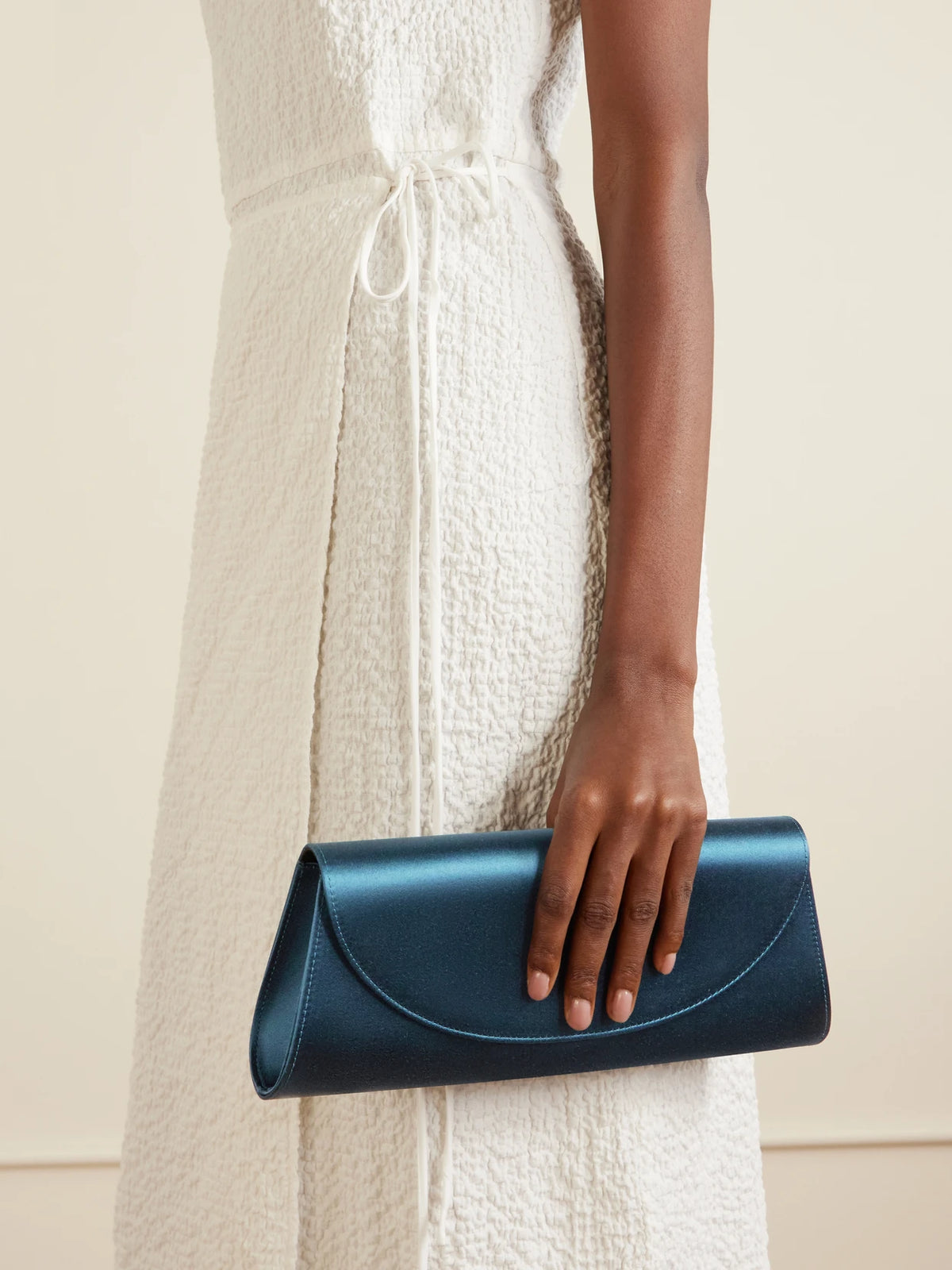 Image of Bags. Product name - Opera Satin Clutch in Teal colour by brand - Hunting Season