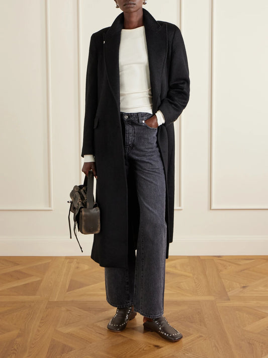 Image of Coats & Jackets. Product name - Manta Mohair-blend Coat in Black colour by brand - Our Legacy
