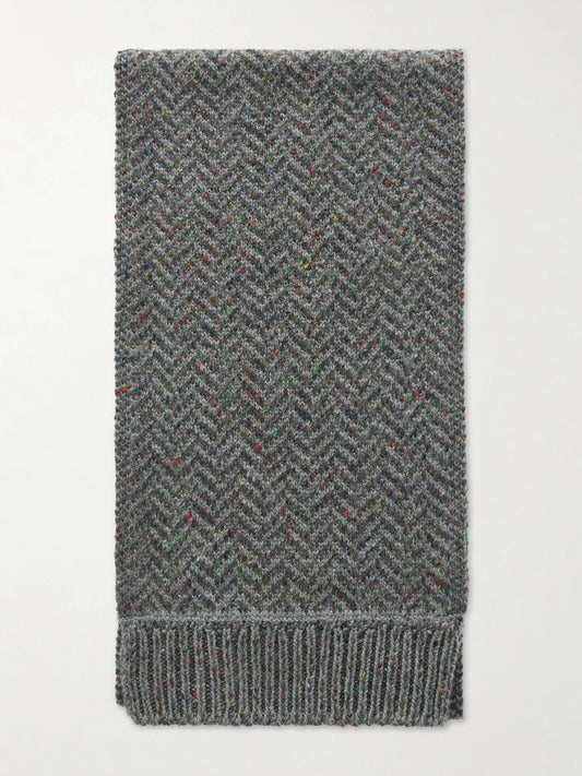 Gabriela Hearst Herringbone Silk And Cashmere-blend Scarf