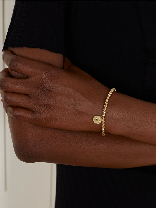 Image of Bracelets. Product name - Cancer 14-karat Gold Diamond Bracelet in Multi colour by brand - Sydney Evan