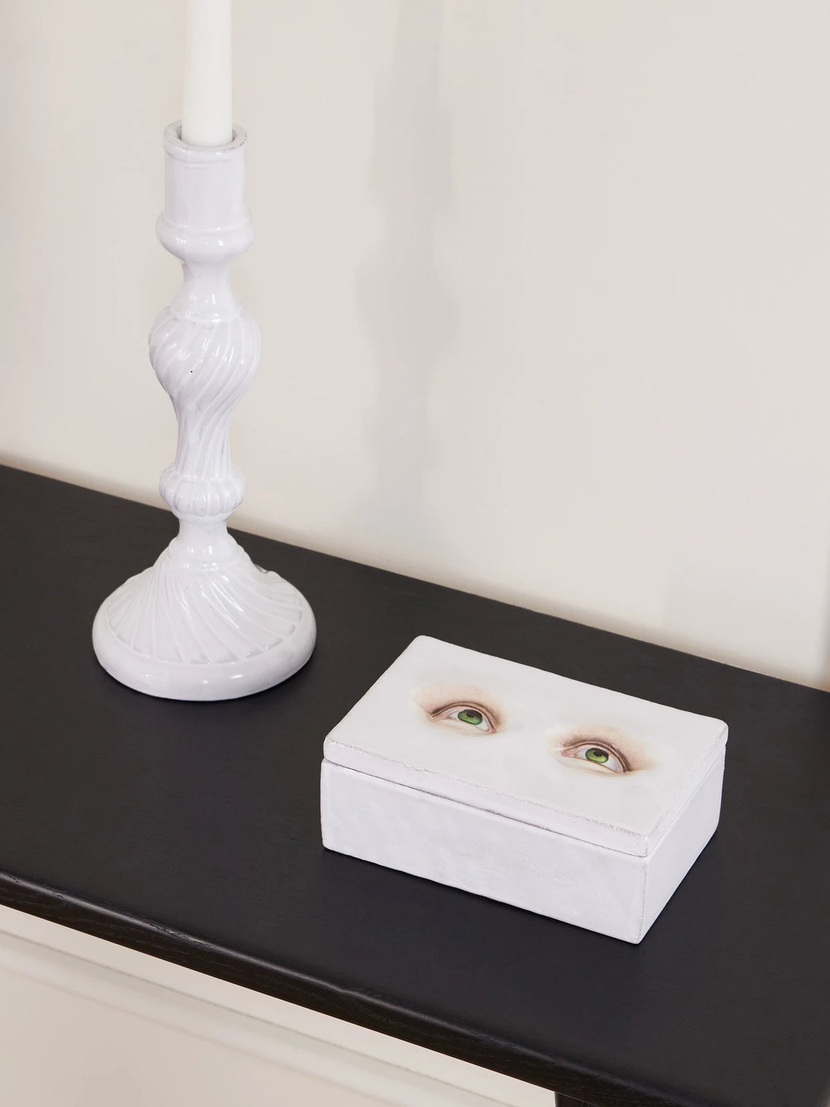 Image of Decor. Product name - Vu Ceramic Box in White colour by brand - Astier De Villatte