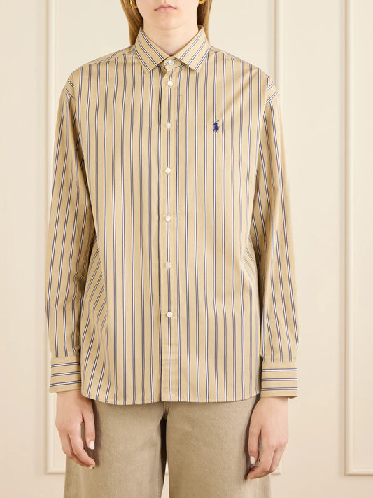 Polo Ralph Lauren Logo-embroidered Striped Cotton Shirt