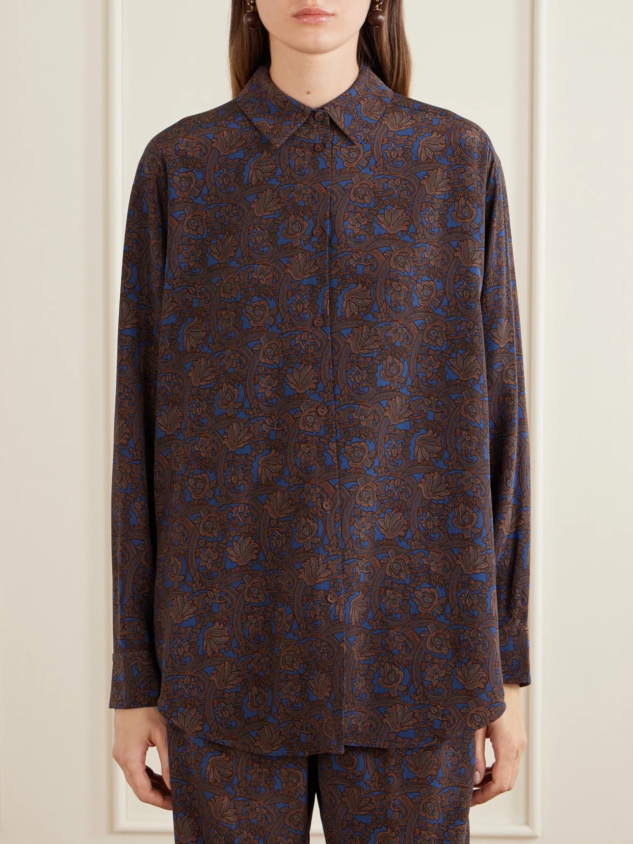 Printed Silk-crepe De Chine Shirt