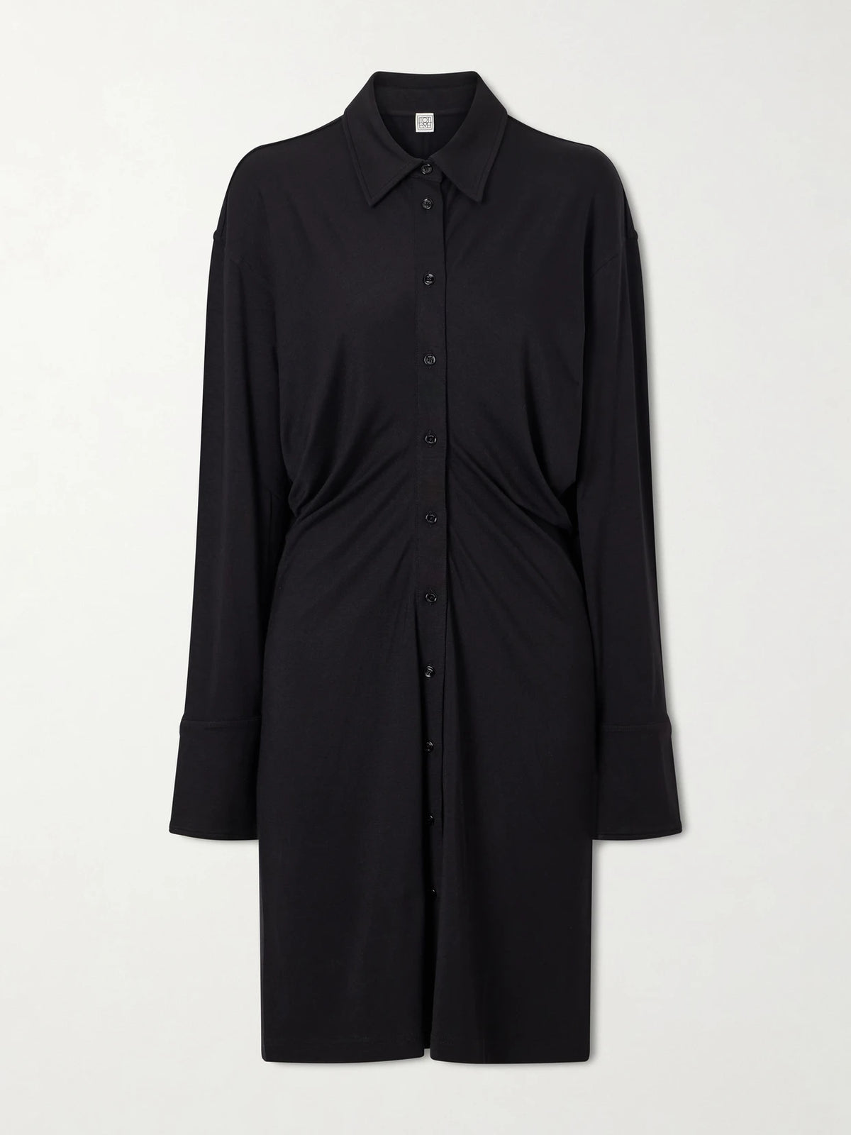 TOTEME Slouch Draped Jersey Midi Dress