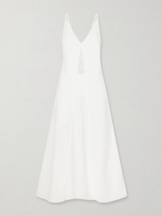 Image of Dresses. Product name - Klara Embroidered Maxi Dress in Ivory colour by brand - SIR.