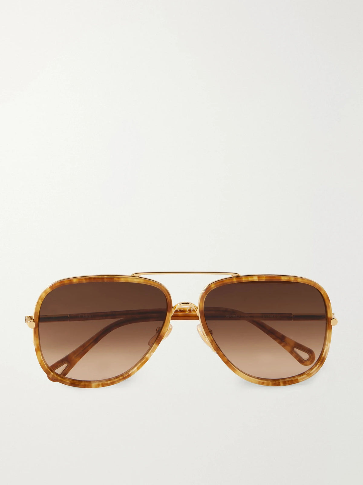 Tubolar Aviator-frame Acetate Sunglasses
