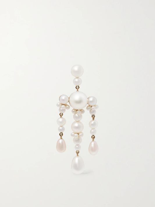 Jardin De Perle 14-karat Gold Pearl Single Earring