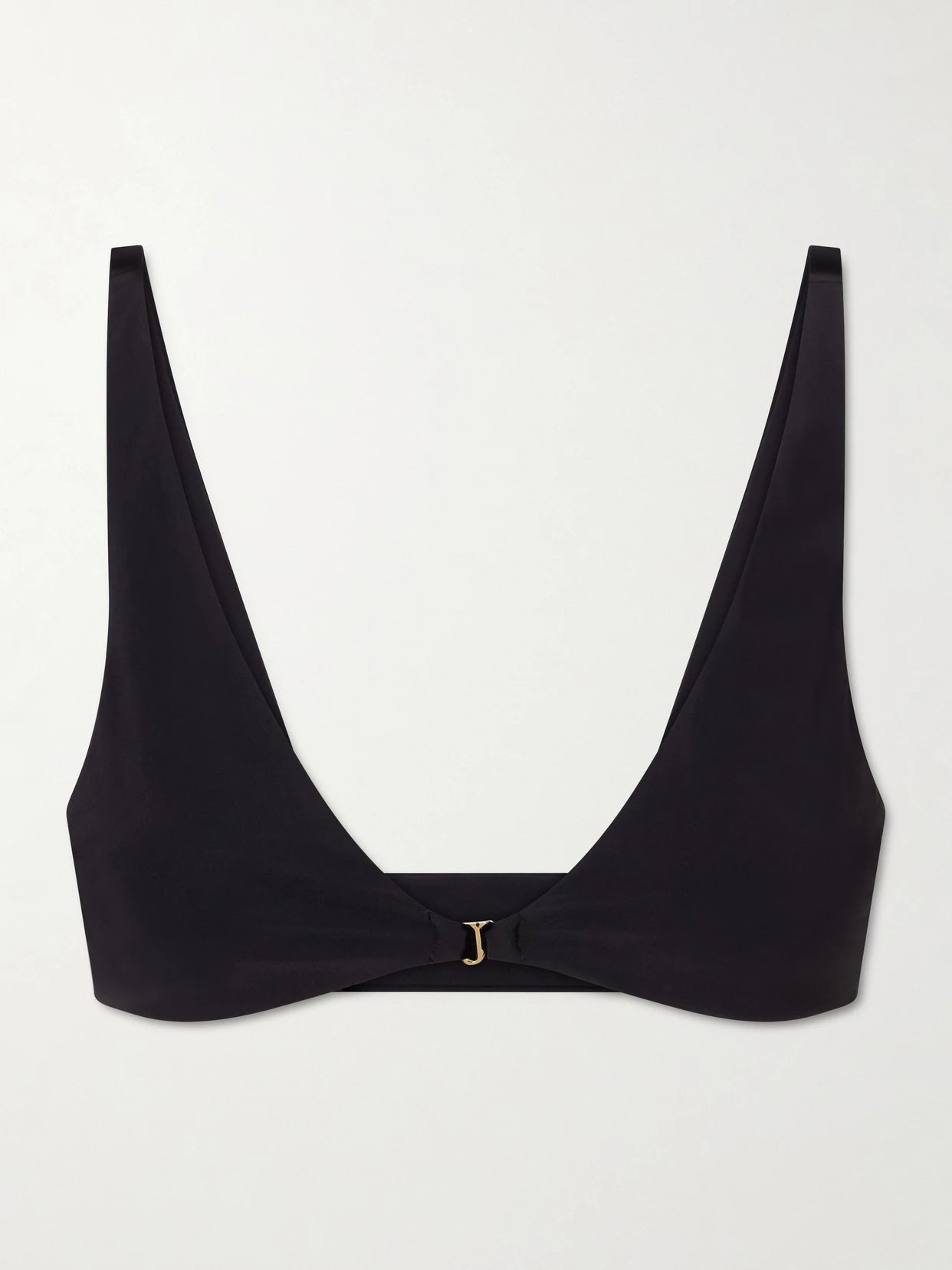Image of Swimwear. Product name - Echauffe Bikini Top in Black colour by brand - Kiki de Montparnasse