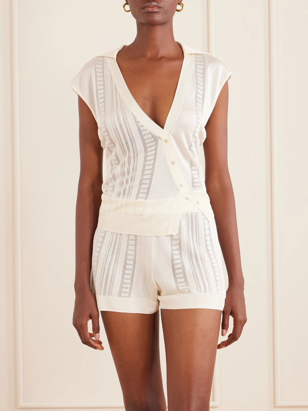 Guayabera Stretch-knit Coverup