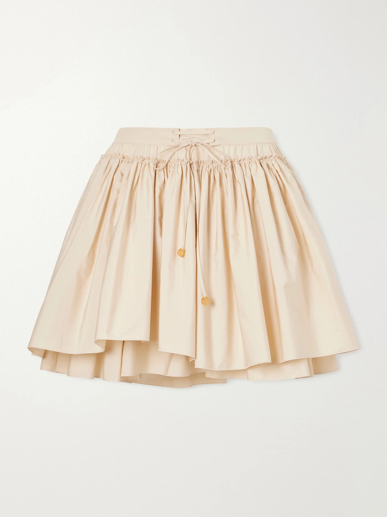 + Paula's Ibiza Ruffled Cotton-poplin Mini Skirt