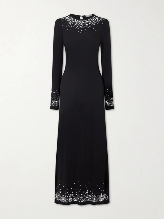 Embellished Jersey Maxi Dress