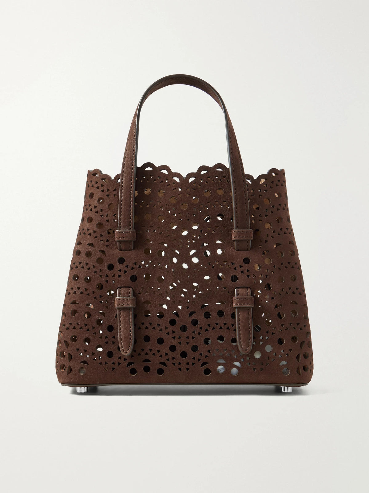 Mina Laser-cut Suede Tote