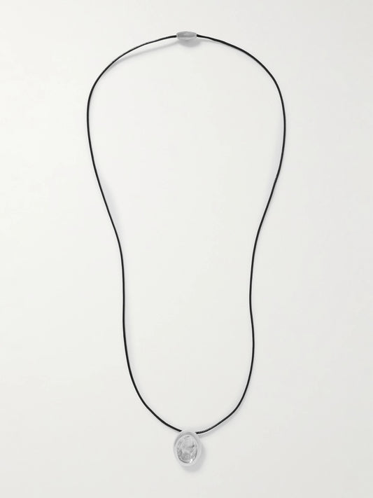 Aesop Sterling Silver And Cord Necklace