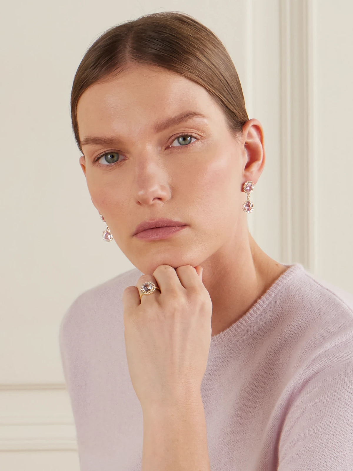 Image of Rings. Product name - 18-karat Gold, Sapphire And Diamond Ring in Purple colour by brand - Suzanne Kalan