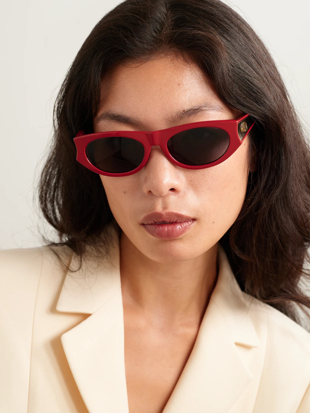 Image of Sunglasses. Product name - Diorglow B2i Acetate Sunglasses in Red colour by brand - DIOR Eyewear