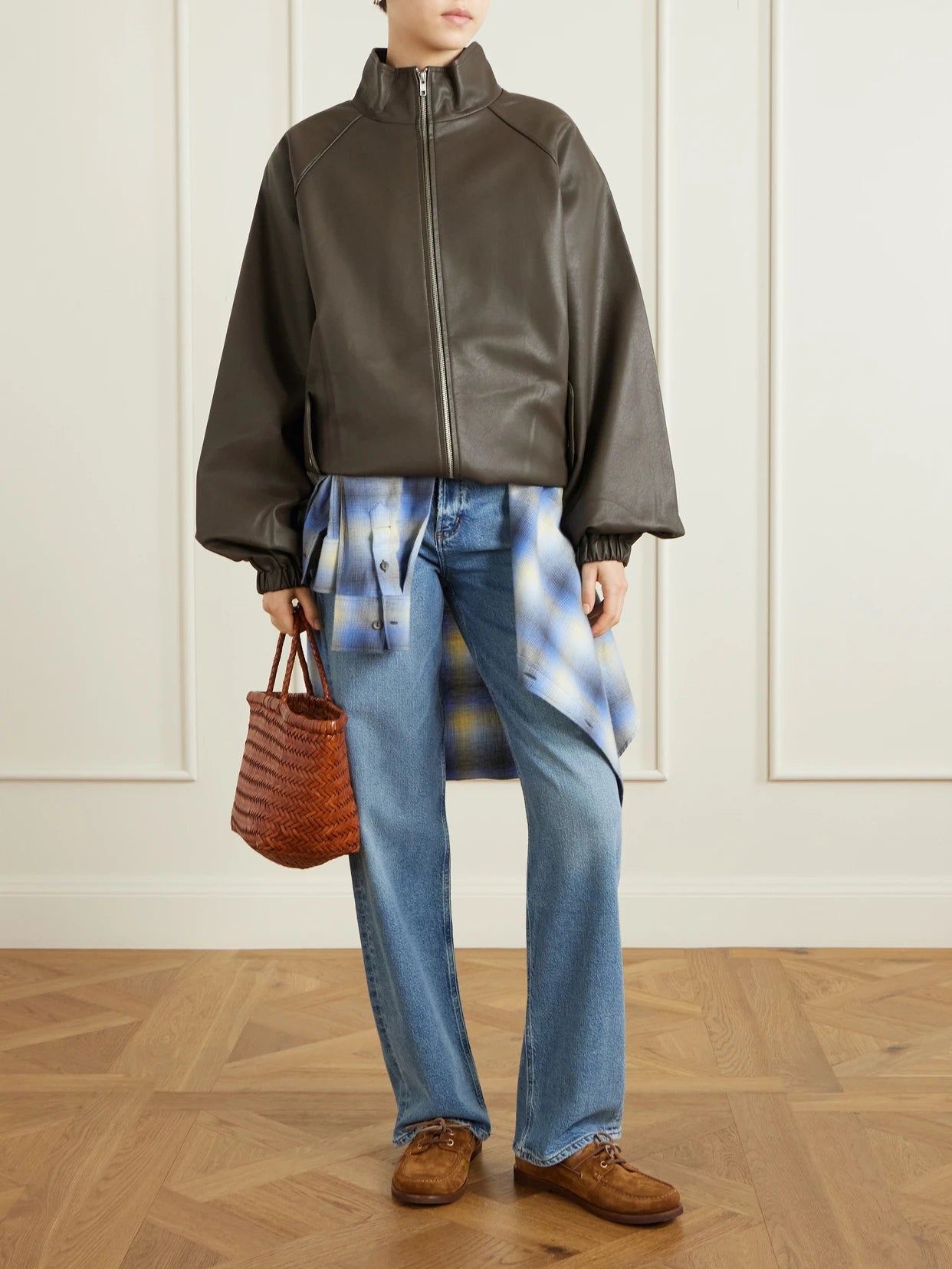 Image of Jeans. Product name - Ren Long High-rise Straight-leg Jeans in Light denim colour by brand - AGOLDE