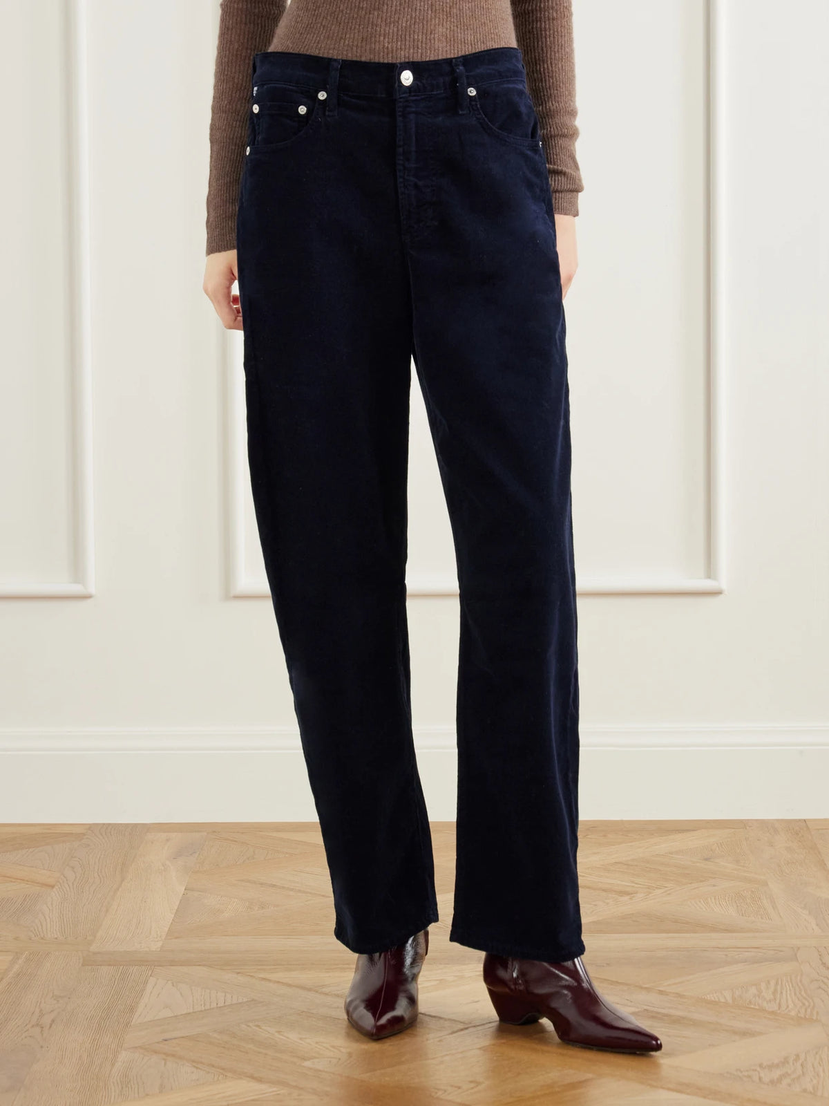 Citizens of Humanity Miro Long Cotton-corduroy Mid-rise Barrel-leg Pants