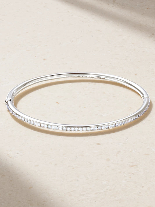 Db Classic 18-karat White Gold Diamond Bangle