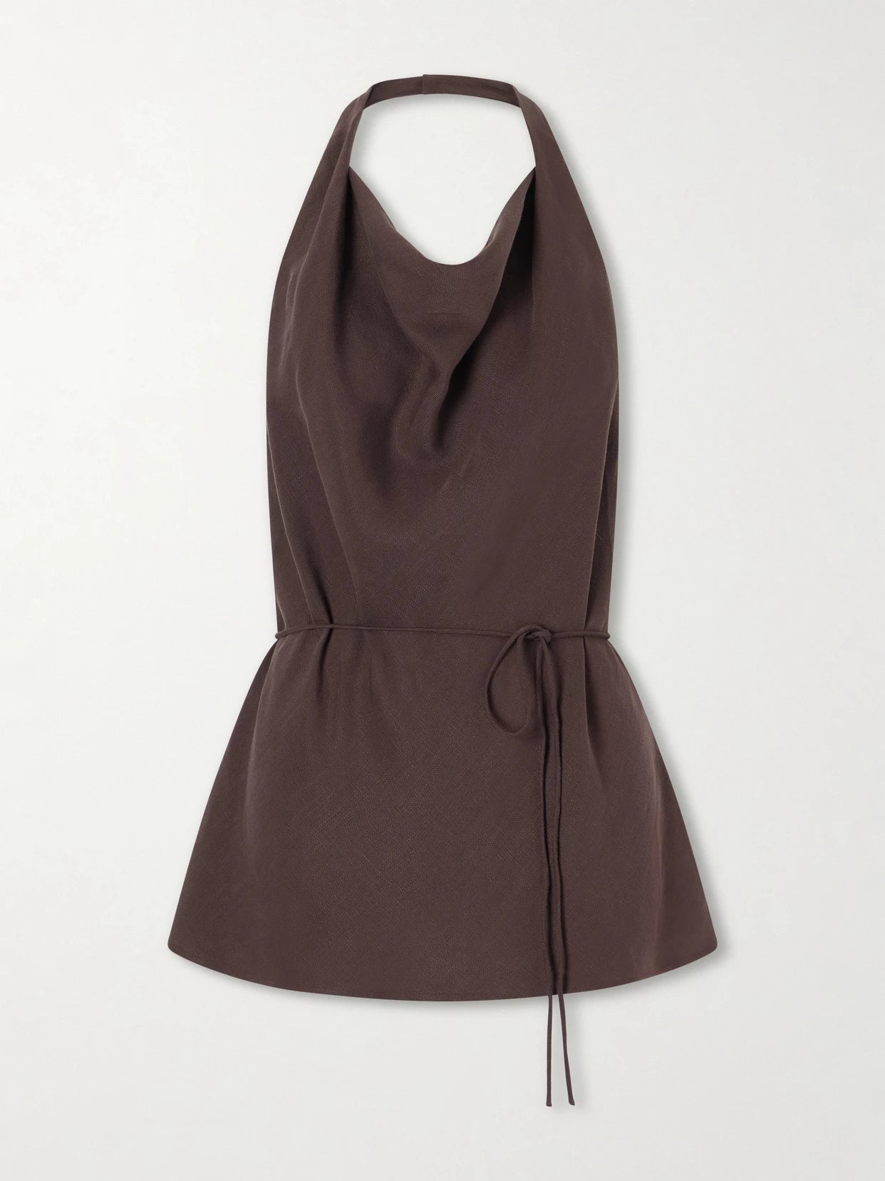 Image of a model wearing Tops. Product name - Izaro Tencel And Linen-blend Blouse in Unknown colour by brand - Faithfull