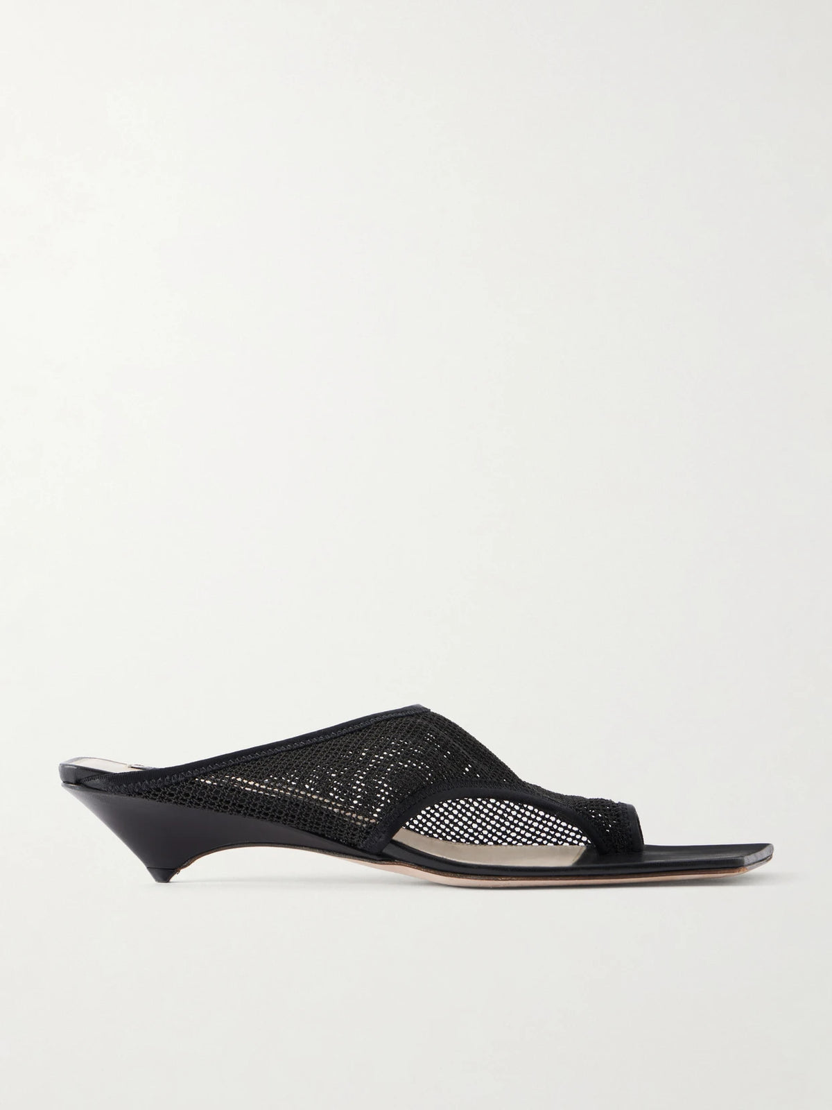 Leather-trimmed 35 Mesh Sandals