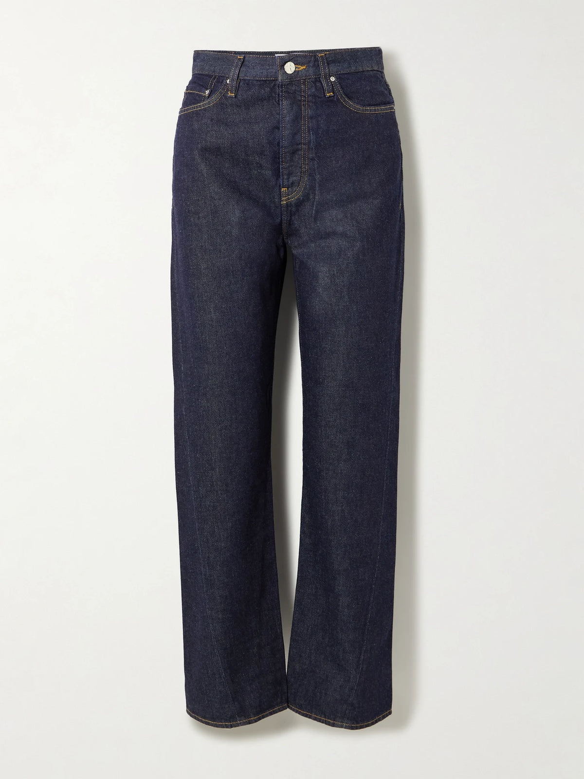 Twisted Seam High-rise Straight-leg Jeans