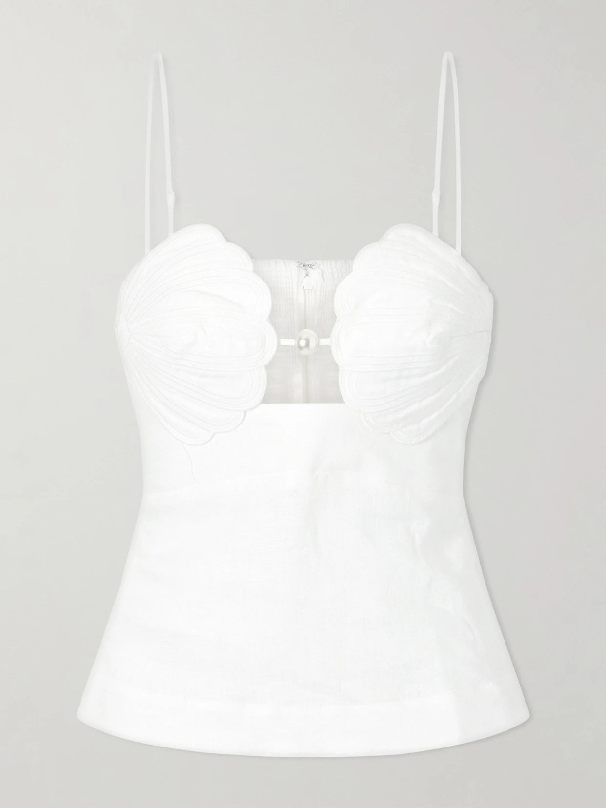Shell Peplum Linen Blouse