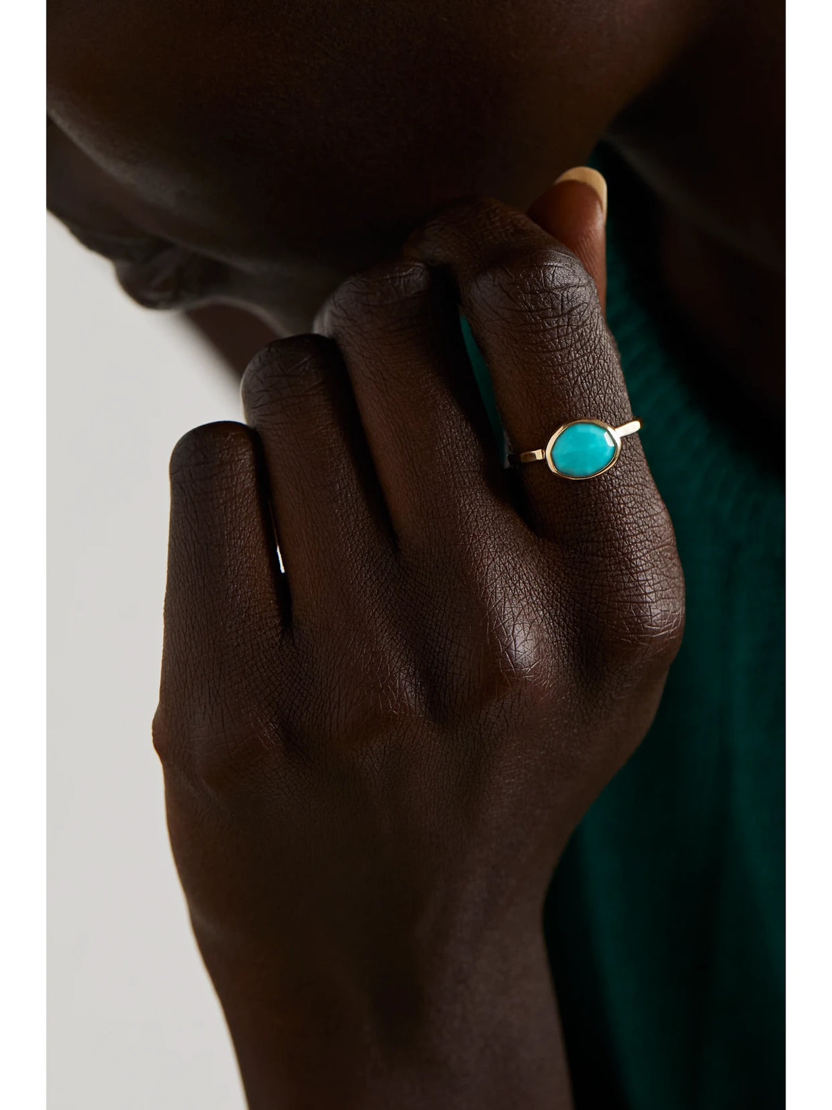 Image of Rings. Product name - 14-karat Recycled Gold Turquoise Ring in Multi colour by brand - Melissa Joy Manning