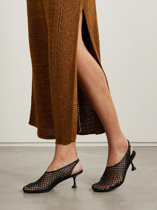 Proenza Schouler Tee 60 Cutout Leather Slingback Pumps