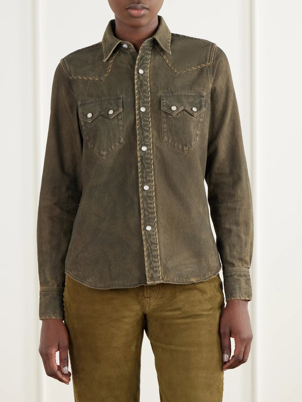 RRL Whipstitched Denim Shirt