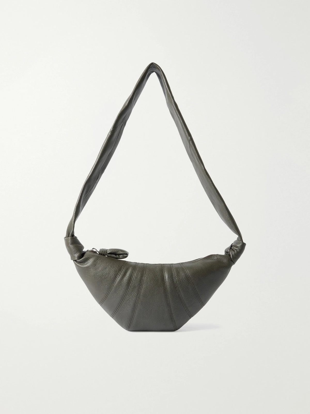 Croissant Small Paneled Textured-leather Shoulder Bag