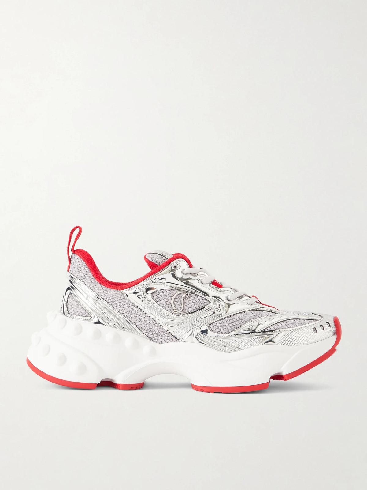 So Flo Metallic Leather-trimmed Mesh Sneakers