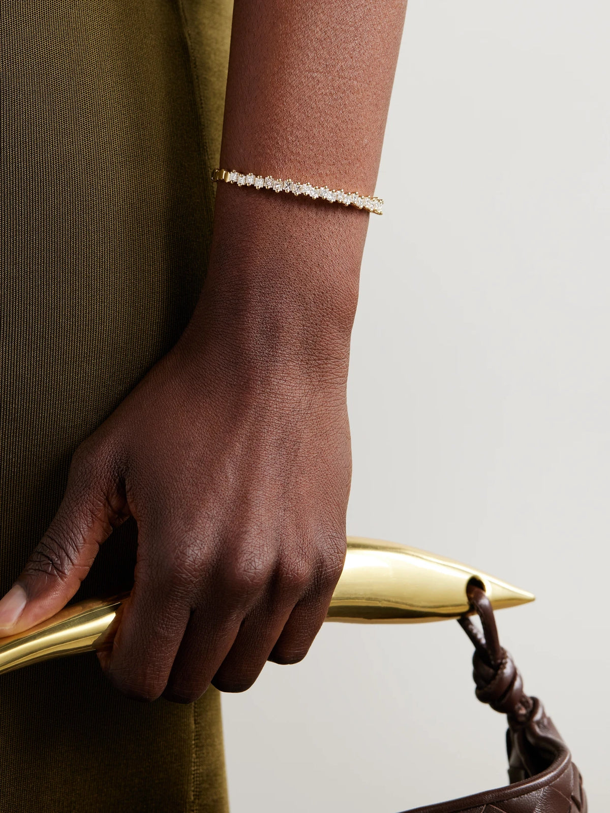 Image of Bracelets. Product name - 18-karat Gold Diamond Bangle in Multi colour by brand - Suzanne Kalan