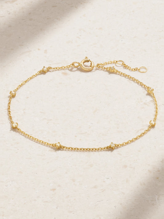 10-karat Gold Diamond Bracelet