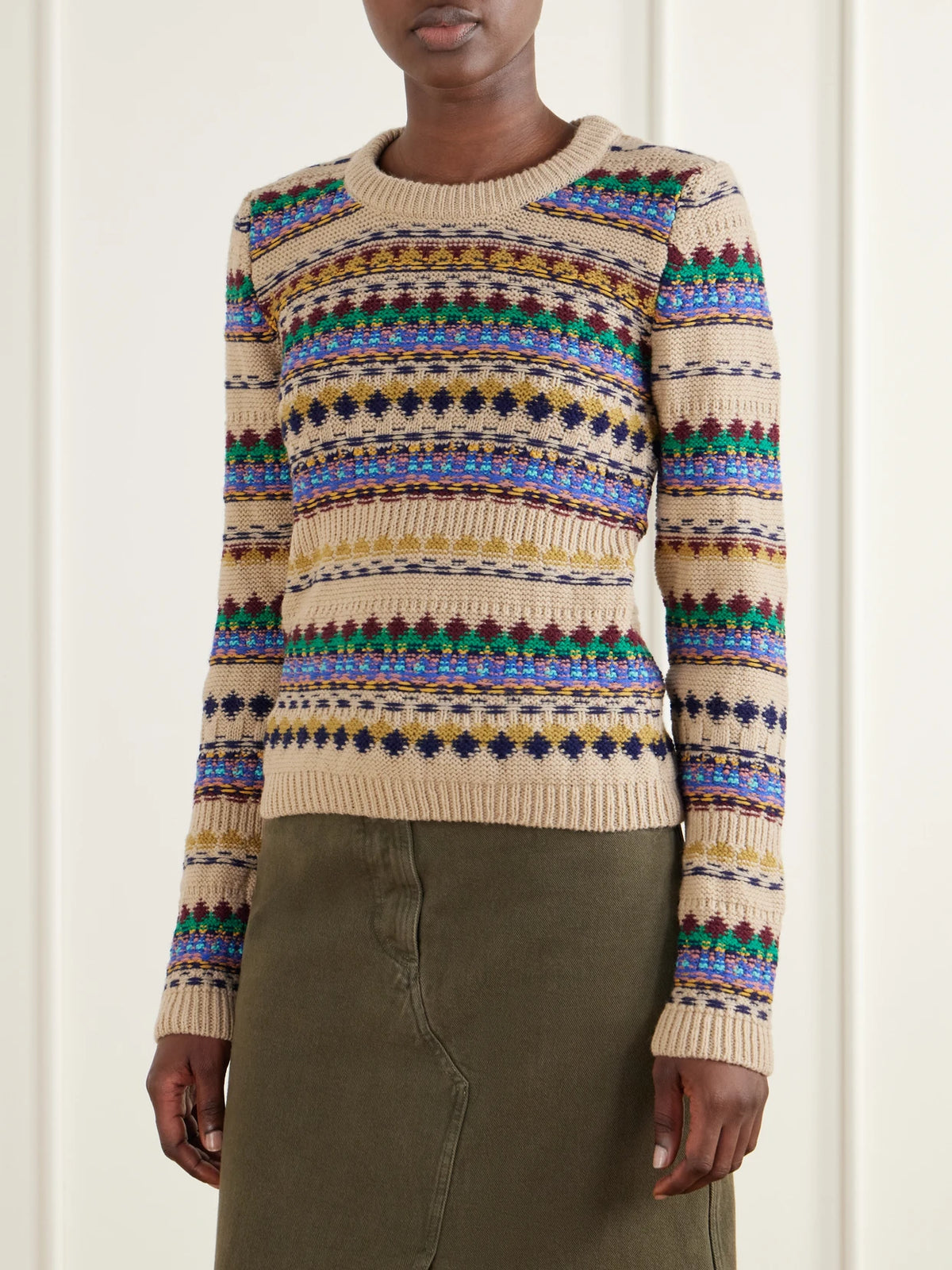 Dries Van Noten Intarsia-knit Wool Sweater