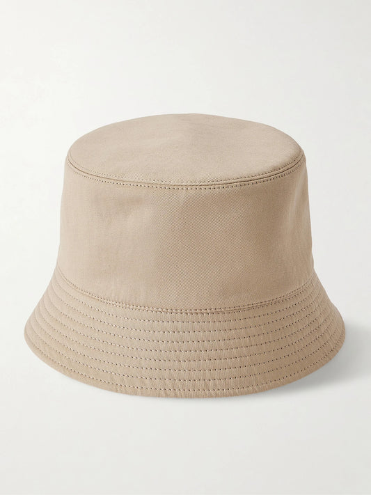 Reversible Embellished Checked Cotton And Linen-blend Twill Buckle Hat