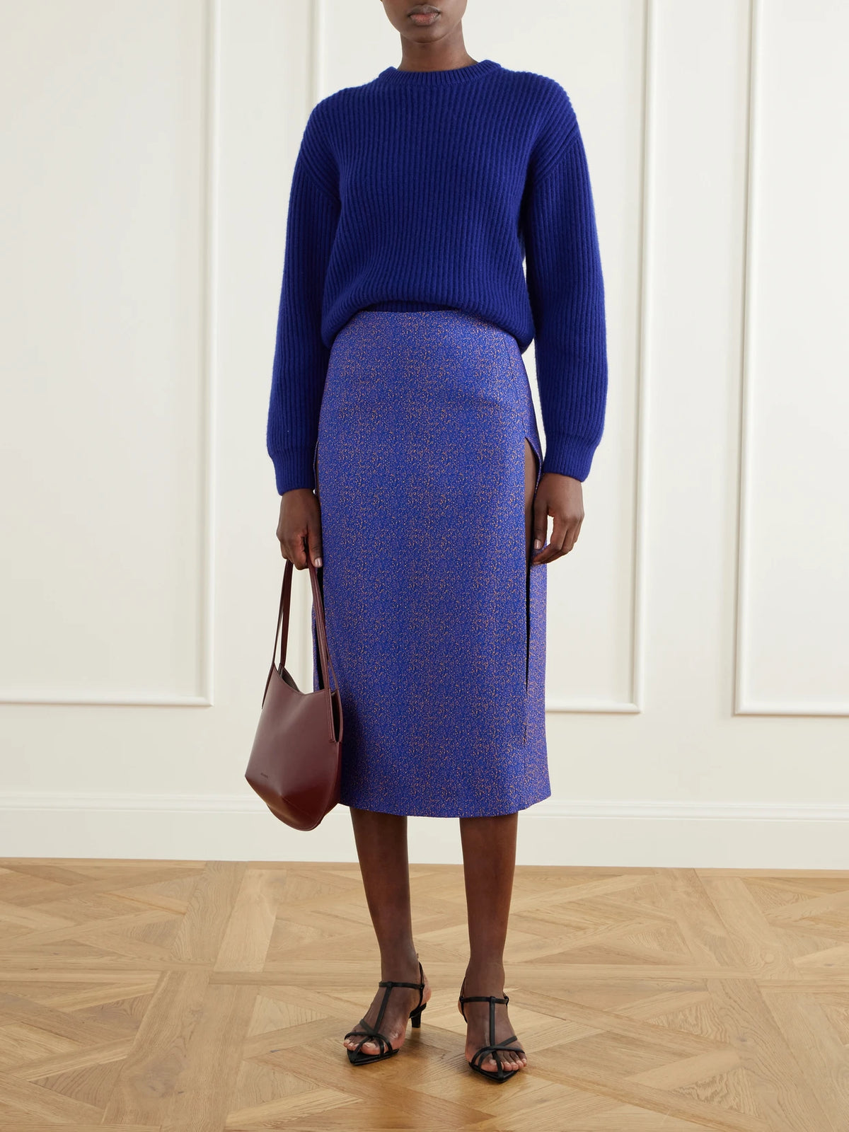 Jil Sander Kante Leather Shoulder Bag