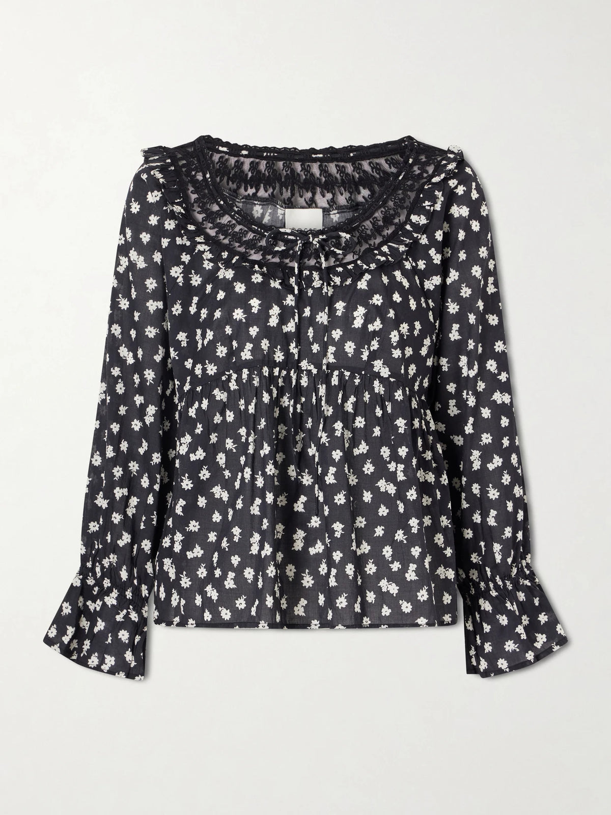 Posse Danielle Floral-print Cotton-voile Blouse