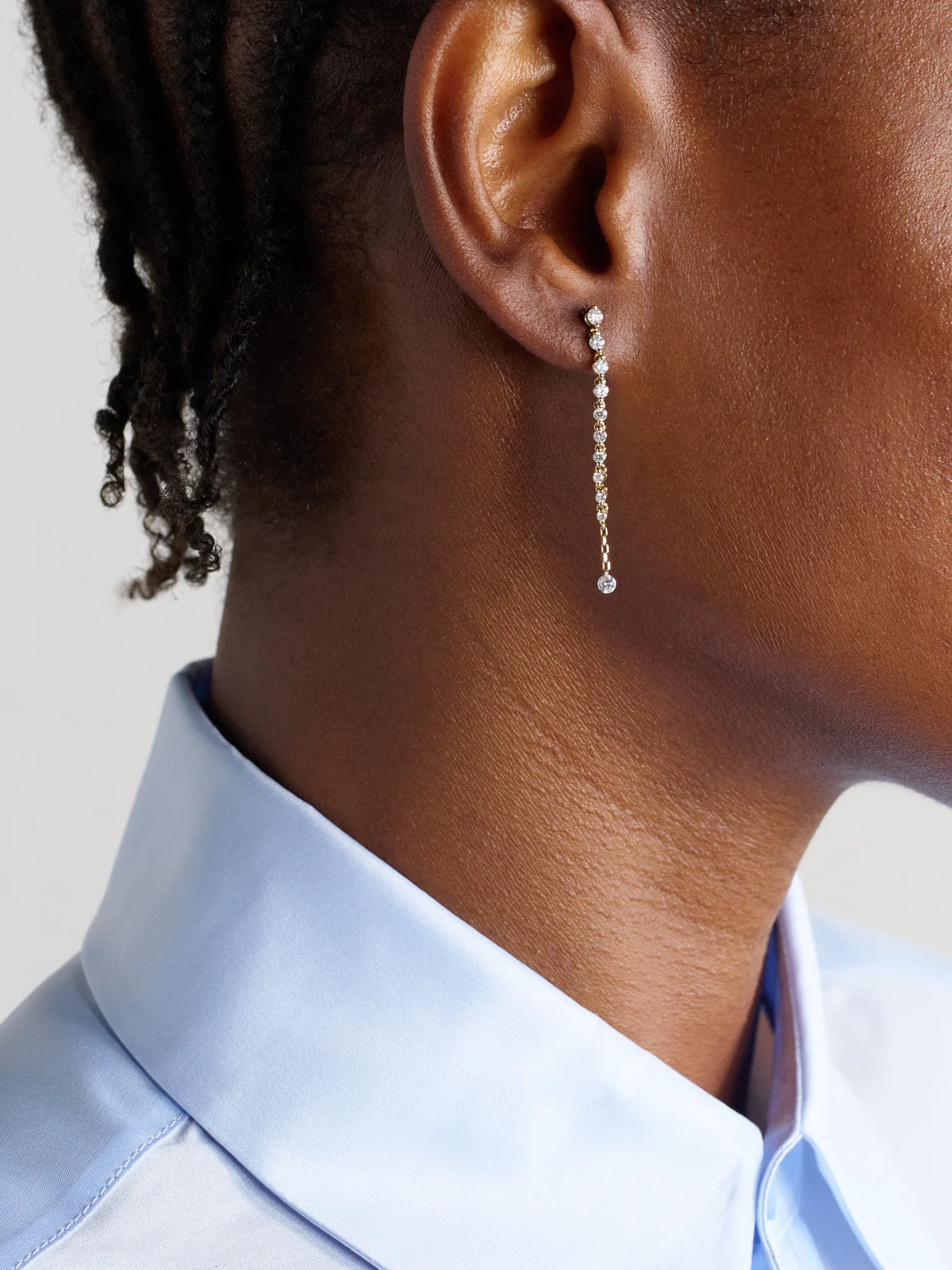 Image of Earrings. Product name - 18-karat Gold Diamond Earrings in Multi colour by brand - Persée