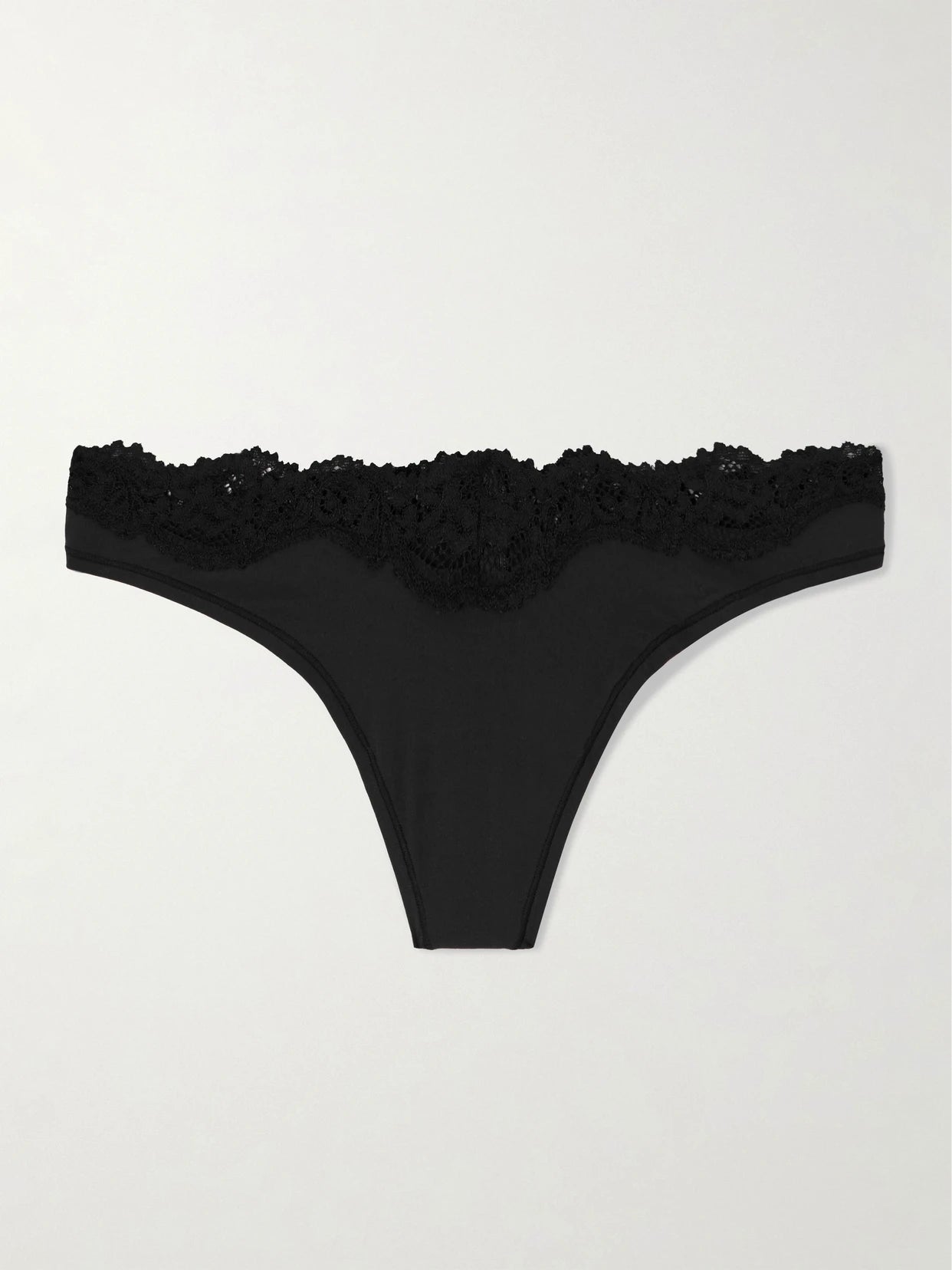 Fits Everybody Lace Dipped Thong - Onyx