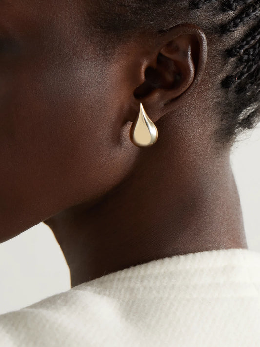 Image of Earrings. Product name - Water Droplet 14-karat Gold Earrings in Multi colour by brand - Mateo