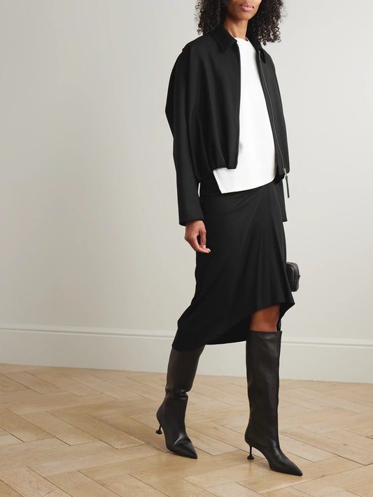 Image of Coats & Jackets. Product name - Herringbone Wool Jacket in Black colour by brand - LOEWE