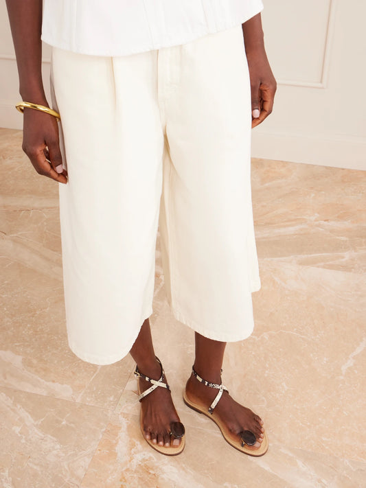 The Kigali Embellished Snake-effect Leather Flats