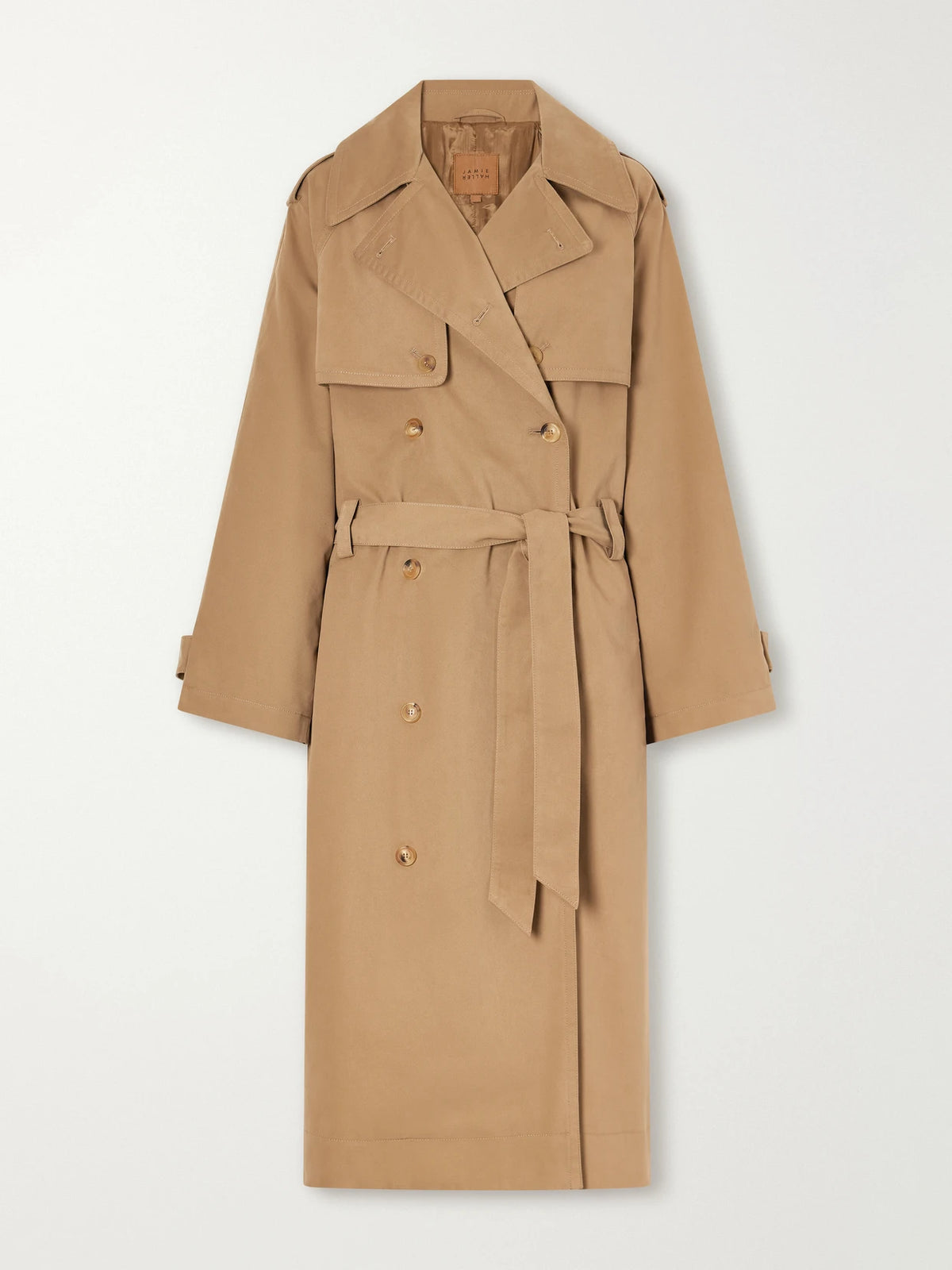Jamie Haller The Traditional Double-breasted Belted Cotton-twill Trench Coat
